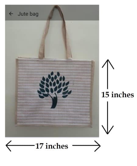 Jute Shoping Bag Go-Green 15 x 17 inches view 2