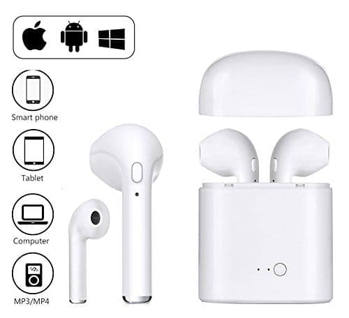 Ekdant I7s TWS Mini Twin Portable Wireless Bluetooth Earphones With Active Noise Cancellation Technology And Charging Box For All Smart Phones view 3