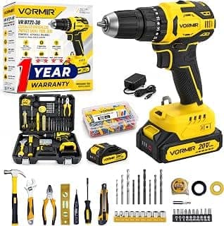 iBELL VR BT21-38 Cordless Brushless Impact Drill Tool Box | 20V Max | 2-Speed Gear | 38Nm Torque | 10mm Chuck | 2.0Ah Li-ion Battery | Suitable for Wood, Steel & Concrete | DIY & Professional Use