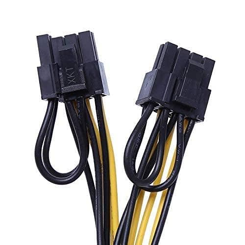 PCIe 8 Pin Male to 2x8Pin (6+2) Pin Male Adapter Power Cable for Graphics Video Card, CPU breakout board, CPU Mining Power Supply view 2