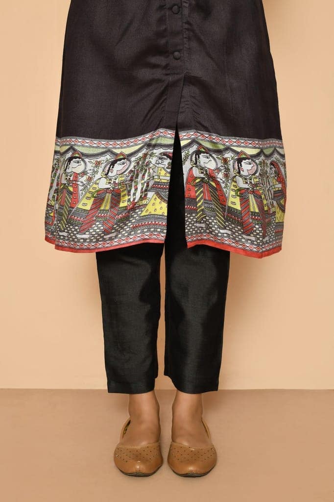 Siya Handloom madhubani cotton silk kurta set view 7