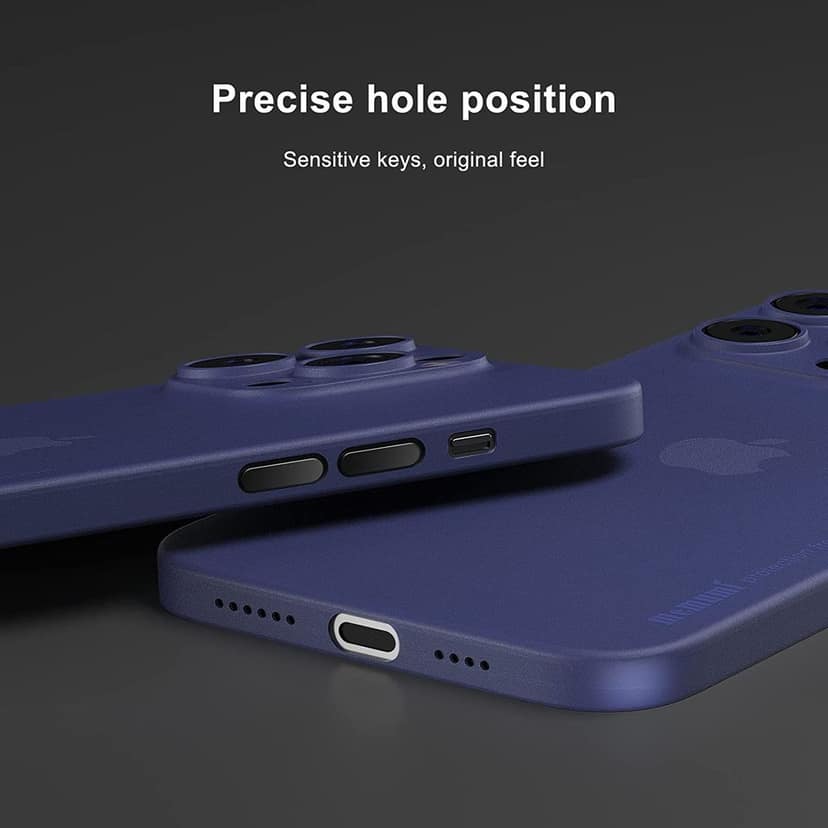 Memumi Ultra Slim 0.3mm Back Cover Case for Apple iPhone 14 Pro (6.1") - Blue view 2