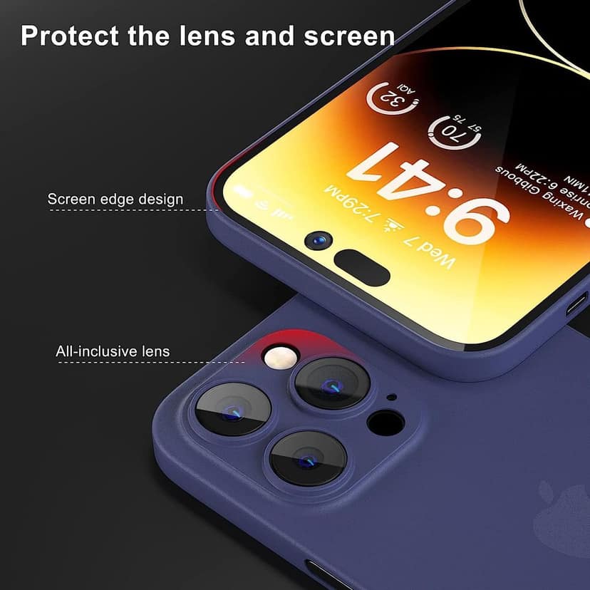 Memumi Ultra Slim 0.3mm Back Cover Case for Apple iPhone 14 Pro (6.1") - Blue view 3