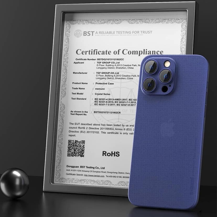 Memumi Ultra Slim 0.3mm Back Cover Case for Apple iPhone 14 Pro (6.1") - Blue view 7