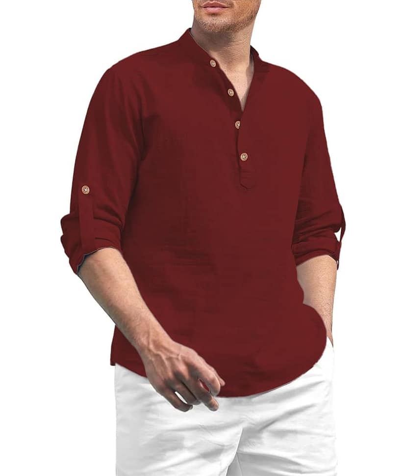 Vida Loca Turquoise Cotton Blend Men's Shirt Style Kurta ( Pack of 1 )