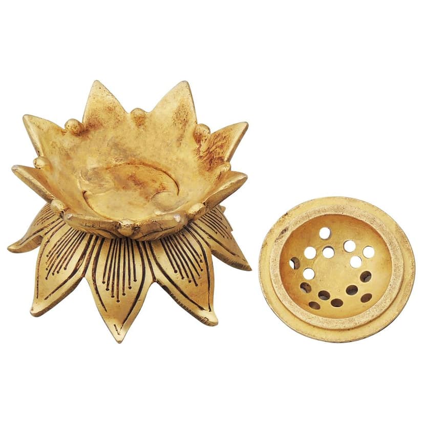 Brass Dhoop Dhaani, Luab Dan or Loban Holder Home Temple Decor, Height : 2.5 Inch (BSMAS1580 D) view 4