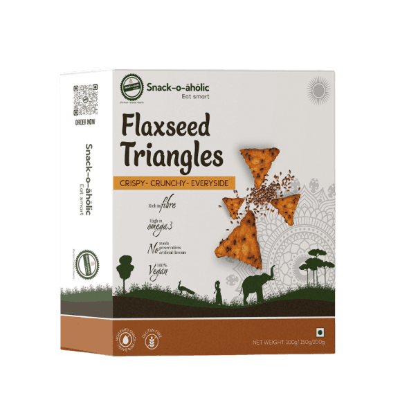 Snack O aholic Flax Seed Triangles - 100g