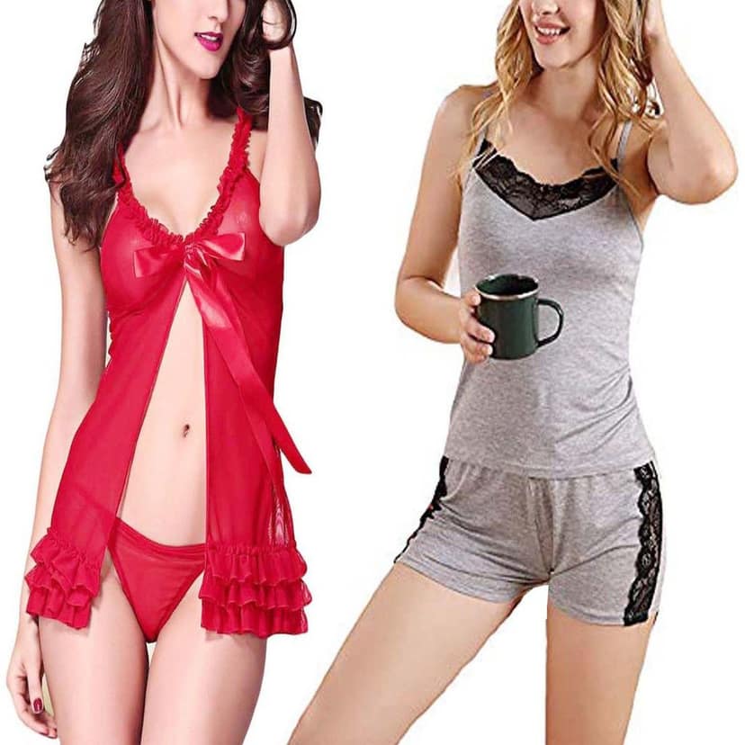 Babydoll Night dress with panty Combo Pack 2 view 5