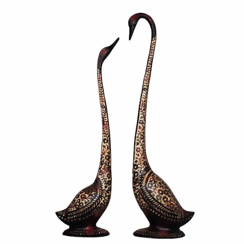 Brass Showpiece Duck Pair Black Statue (ANMAS019 B) view 2