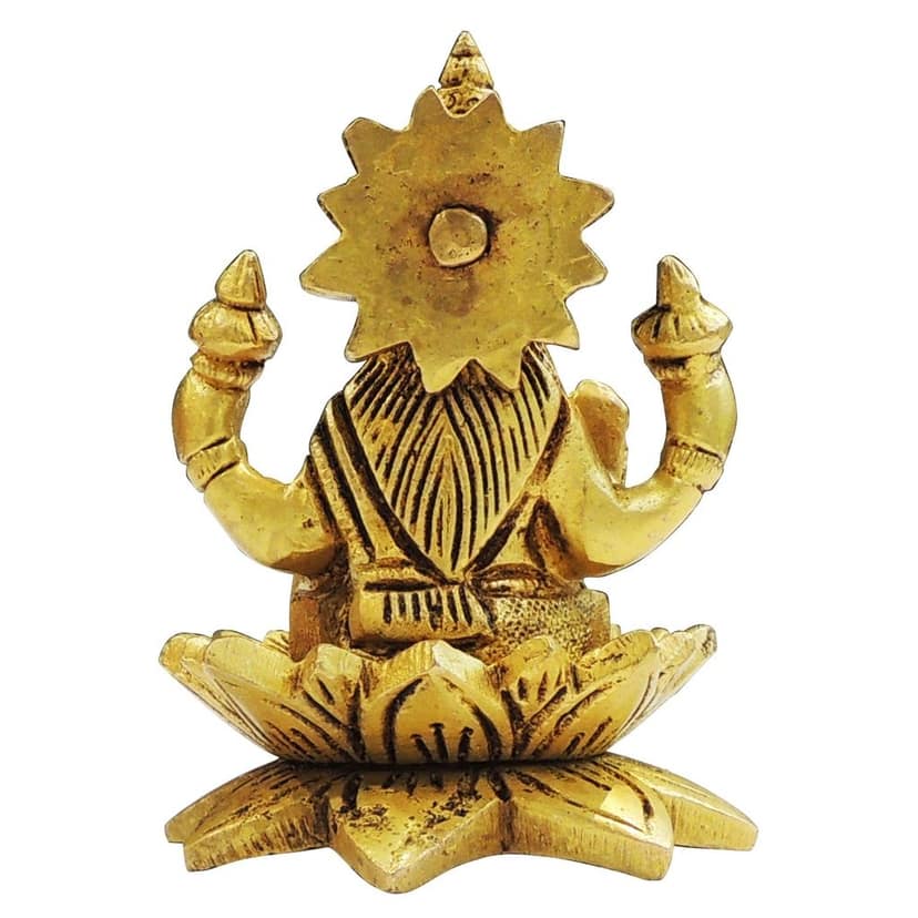 Handcrafted Brass Laxmi Murti for Mandir & Wealth, Height : 3.5 Inch (BSMAS1874 L) view 3