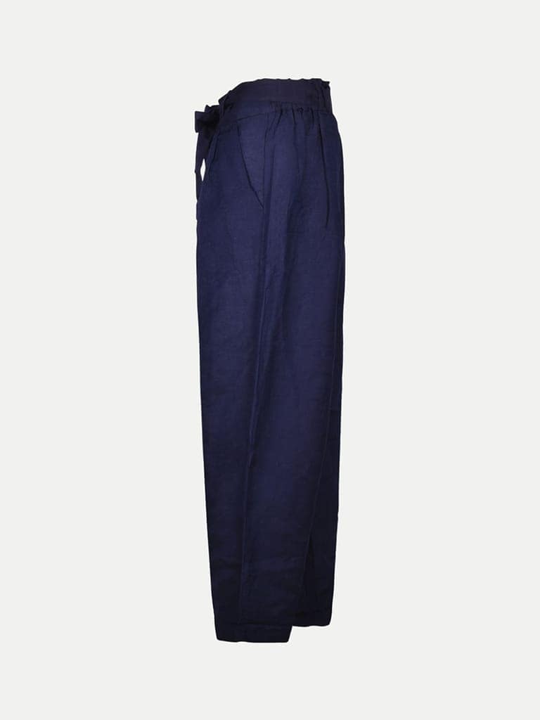Women Dark Blue Plazzo Pants view 2