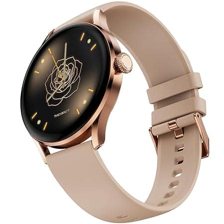 Fire-Boltt Glitz Women Smart Watch with 1.19” AMOLED Display, Bluetooth Calling, Rotating Crown, Always On Display, 1000 Nits Brightness, IP68 Waterproof (Sand Beige)