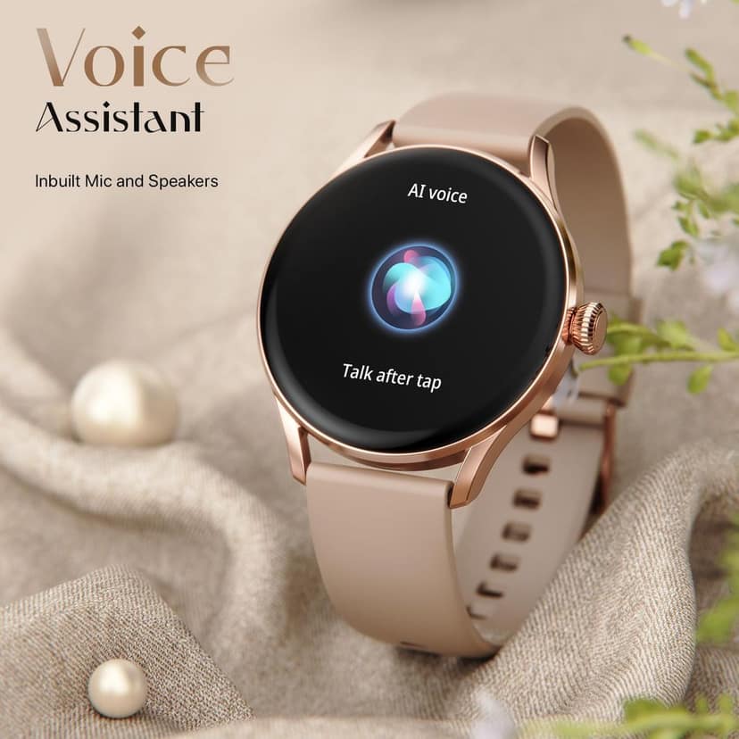 Fire-Boltt Glitz Women Smart Watch with 1.19” AMOLED Display, Bluetooth Calling, Rotating Crown, Always On Display, 1000 Nits Brightness, IP68 Waterproof (Sand Beige) view 7