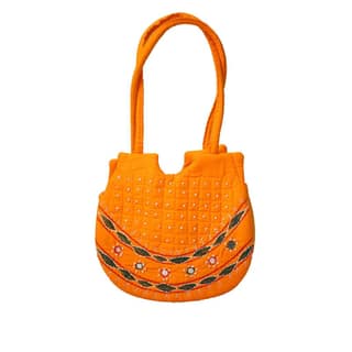 Women�s Handbag, Banjara Traditional Side Bag, Cotton Handcrafted Yellow Handbag, Handbag, Purse, (GOABAG-03).