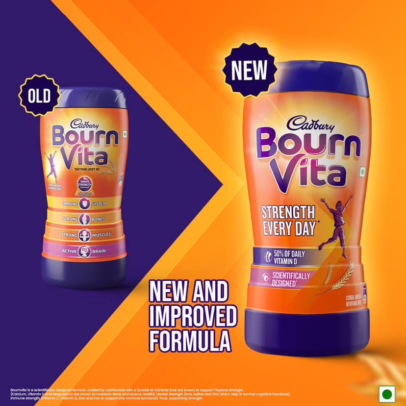 Cadbury Bournvita Chocolate Health Drink, 500 g Pouch view 3