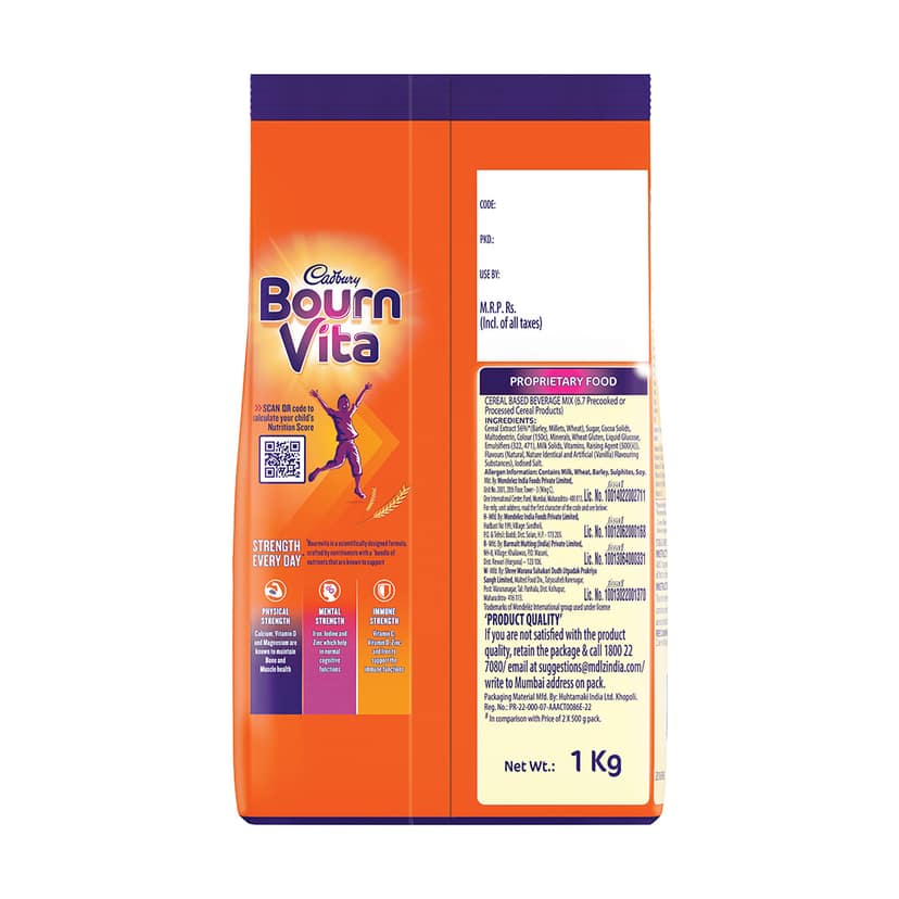 Cadbury Bournvita Chocolate Health Drink, 500 g Pouch view 6