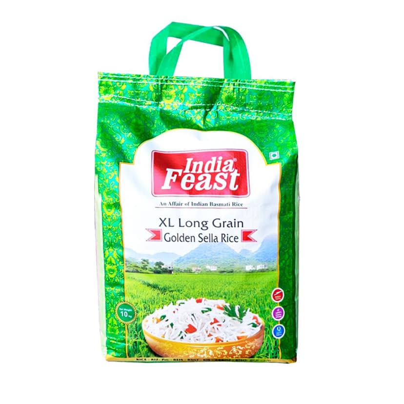 Indiafeast 1121 Golden Sella Basmati Rice-10kg (Long Grain)