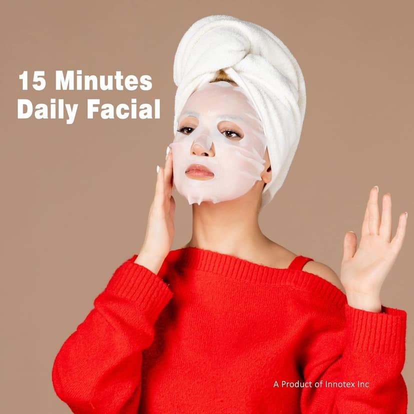 MasKing Beauty Facial Sheet Mask with Real Extract of Pomegranate, Kiwi, Avocado, Potato & Green Tea for Skin Regenerate, Lightening, Nourishing,Glowing & Hydrating for Women & Men, 100ml (Combo Of 5) view 7