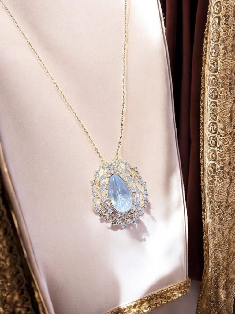 Cubic Zirconia Bridal Pendant Set By Dia Art Jewels view 3
