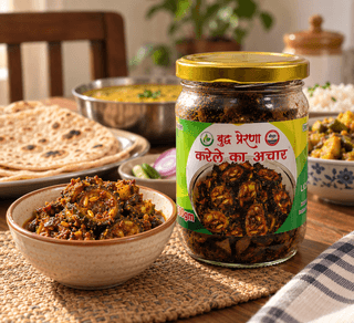 Homemade Karela Ka Achar Bitter Gourd Pickle with Traditional Spices