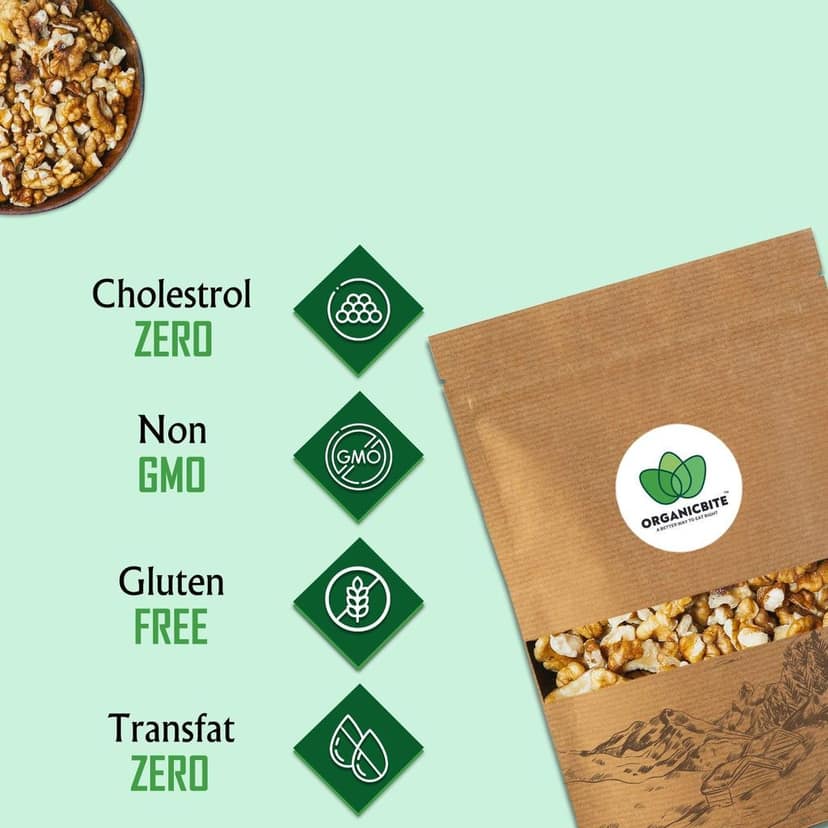 Walnuts Kernels - 100% Natural Walnuts Handpicked by farmers view 5