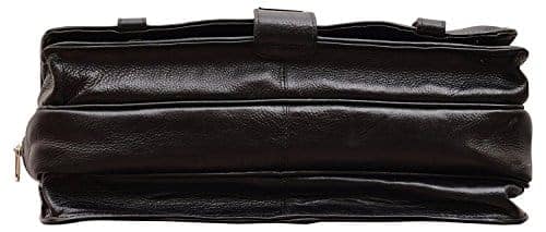 Leatherman Leather 5 Liters Black 15.6 inch Portfolio Stylish Men;s Bag for Office Use/Other Purpose view 3