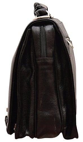 Leatherman Leather 5 Liters Black 15.6 inch Portfolio Stylish Men;s Bag for Office Use/Other Purpose view 4