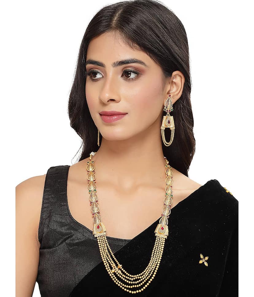 Sukkhi Gold Alloy Necklace Set ( Pack of 1 ) view 2