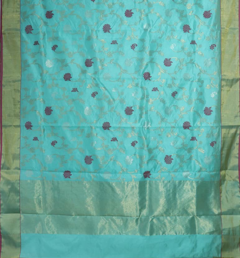 Handloom Chanderi Pattu Soft Silk Saree view 2