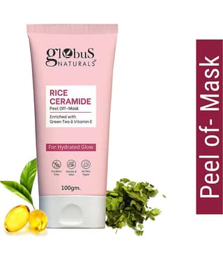 Globus Naturals Rice Ceramide Peel off Mask For Hydrated Glow Skin,Suitable For, For All Skin Types,100Gm (Pack of 1)