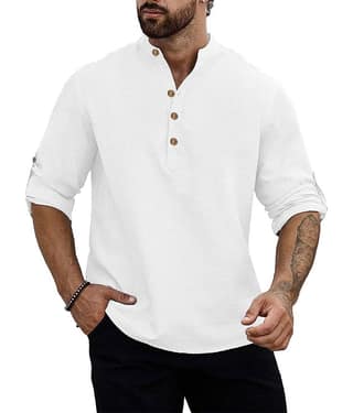 UNI VIBE Indigo Cotton Men's Shirt Style Kurta ( Pack of 1 )