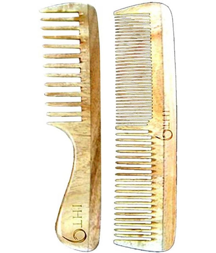 Lass Naturals IHT9 Neem Wood Comb Set Styler