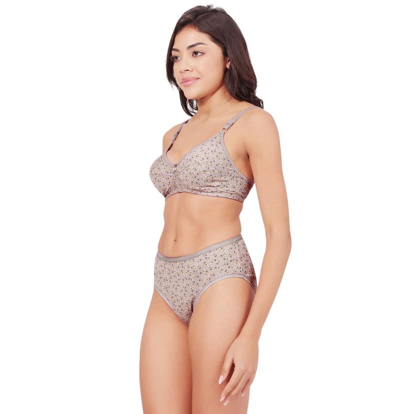 Bodycare Women's Assorted Prints Combed Cotton Bra & Panty Set 6450A view 2