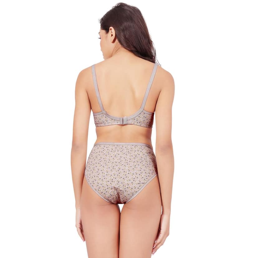 Bodycare Women's Assorted Prints Combed Cotton Bra & Panty Set 6450A view 3