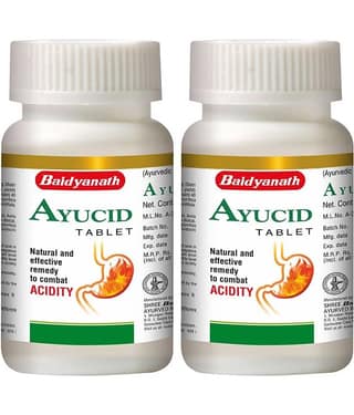 Baidyanath Ayucid Tablets | 60+60 Tab (Pack of 2)