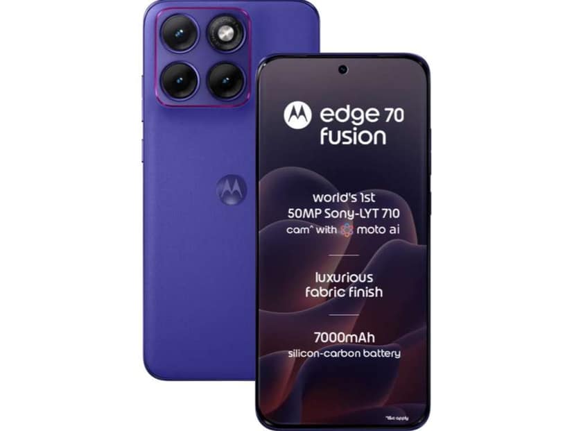 Motorola Edge 70 Fusion Smartphone, 12GB RAM, 256GB Storage - Pantone Orient Blue