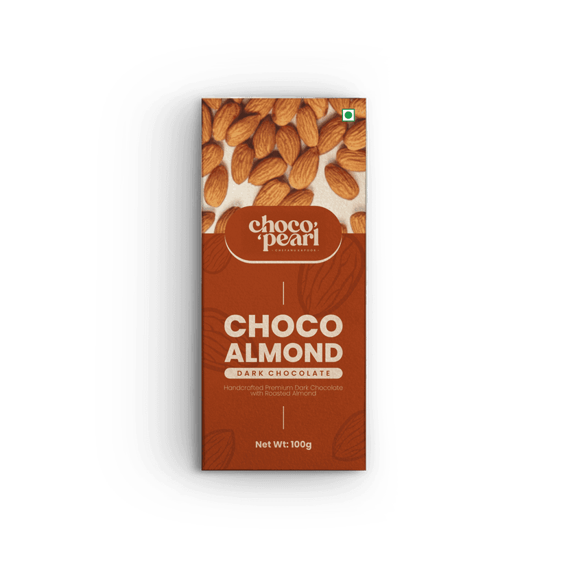 Choco Pearl Choco Haze Dark Chocolate with Almond– Handcrafted Premium Eggless Chocolate Bar | Rich Cocoa Flavor for Gifting 100 g view 3