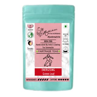 ENERGISING Green Leaf - Boost Energy and Promote Skin Glow (Gm - 100 Gm Makes 50 Cups) by M/S RADHIKAS FINE TEAS AND WHATNOTS
