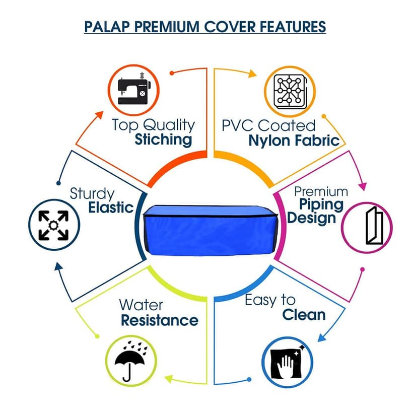 Palap Super Premium Dust Proof Printer Cover for Brother DCP-T500W (Blue ; 48.5 x 42.4 x 21.1 Cms) view 3