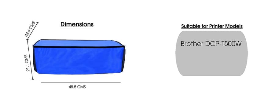 Palap Super Premium Dust Proof Printer Cover for Brother DCP-T500W (Blue ; 48.5 x 42.4 x 21.1 Cms) view 6