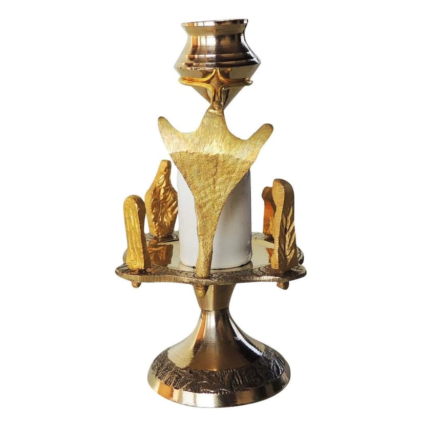 Brass Shiv Parivaar White Stone ? Size 1 Family Idol, Height : 4.5 Inch (ZMAS463 B) view 4
