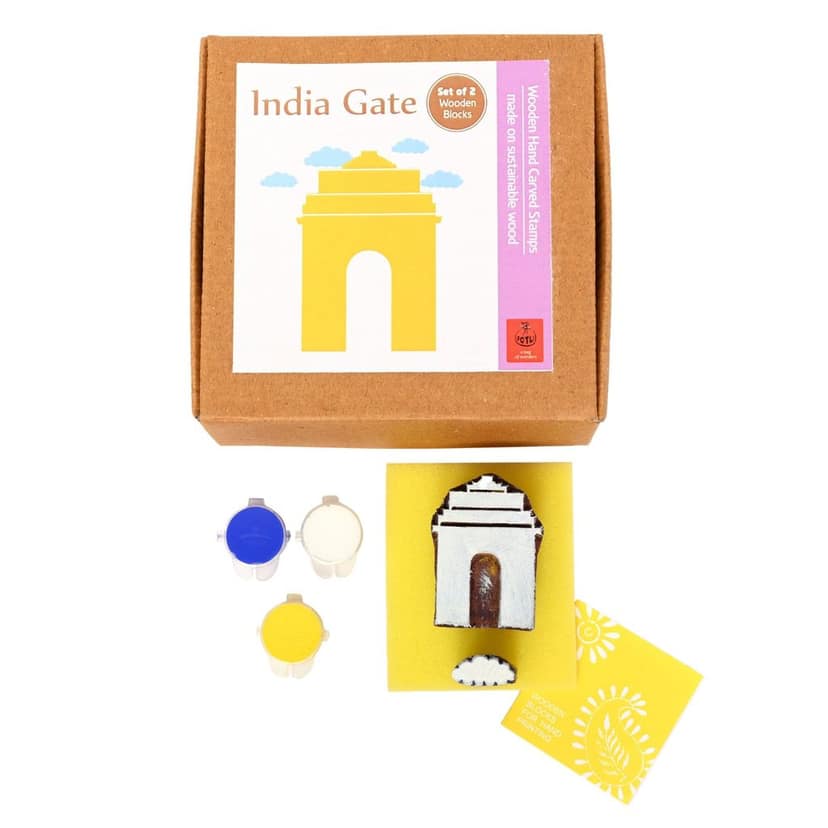 DIY Wooden Block Printing Set India Gate view 2