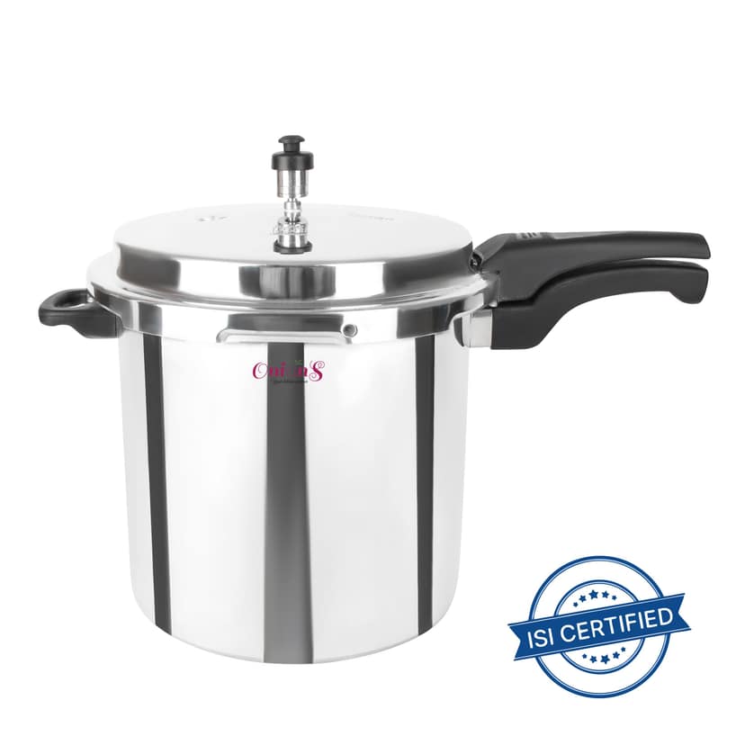 Onions Aluminium Pressure Cooker with Outer Lid Gas Stove Compatible