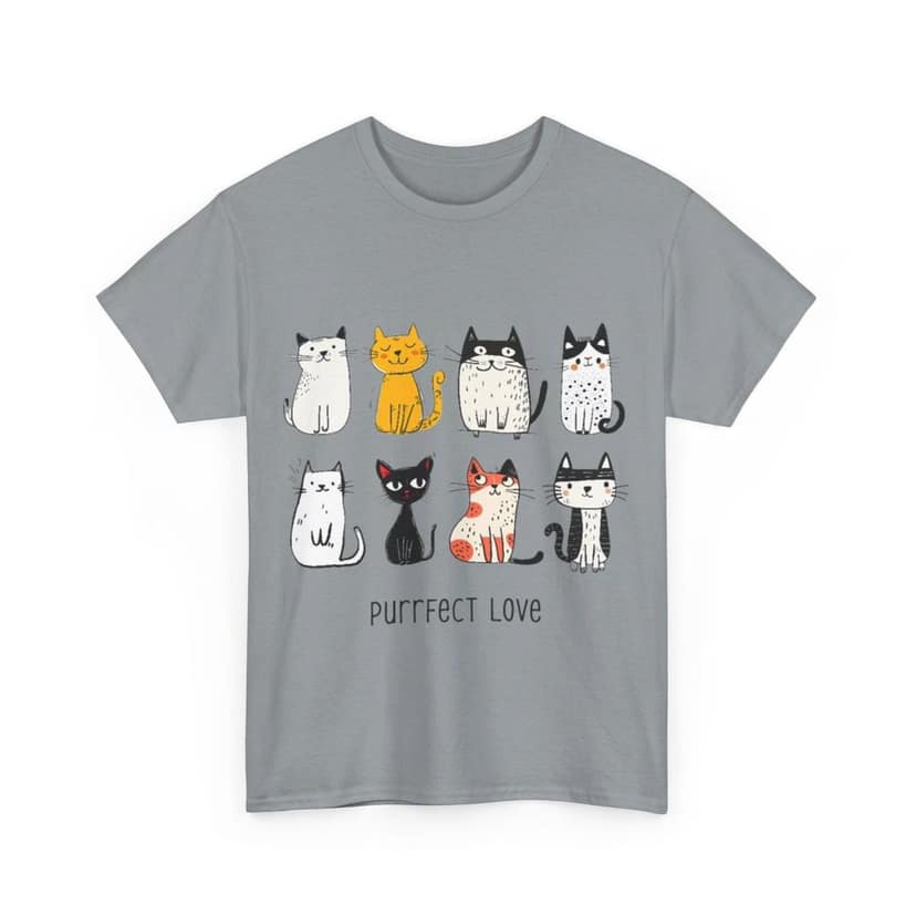 Clothikoo Premium Cat Printed Heavy Cotton Tee view 6