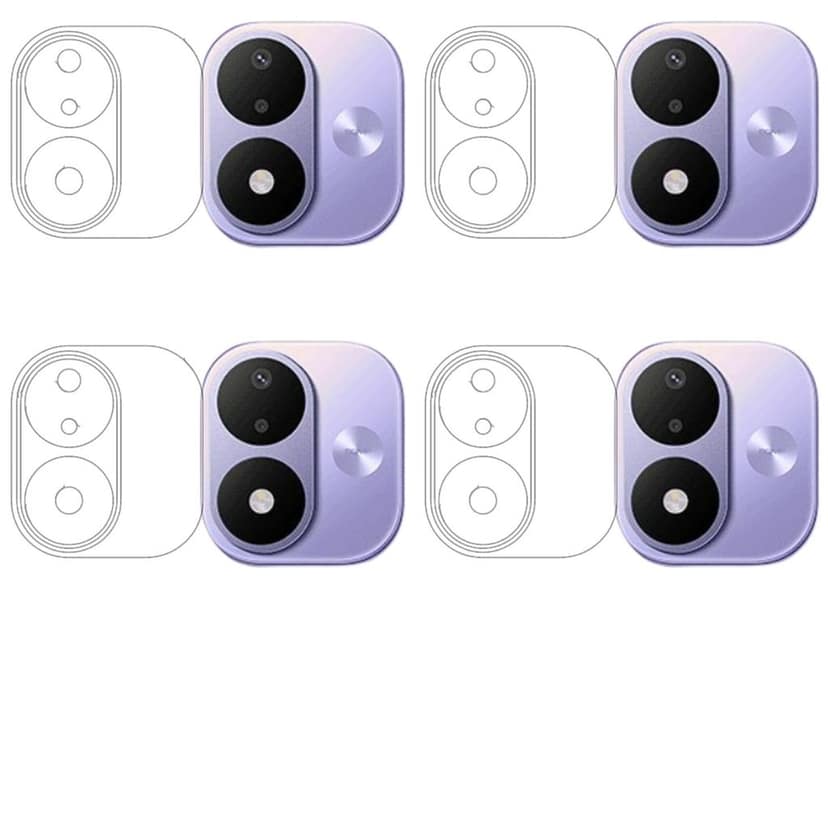 ISAAK Back Camera Lens Protector compatible for Redmi Note 17 5G (Pack of 4)