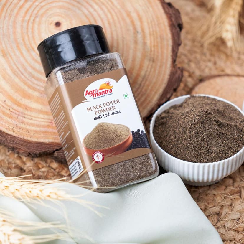 Agro Mantra Aromatic Black Pepper Powder | Sourced from Kerala | Finely Ground for Seamless Blending | Perfect for Curries, Soups, Marinades & Seasoning | Preservative-Safe (pack of 3) view 6