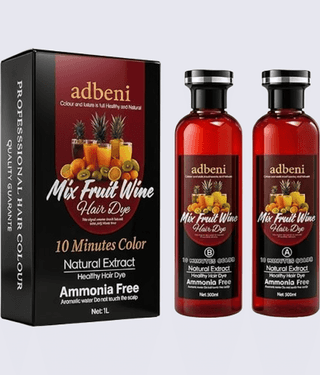 Adbeni Mix Fruits Wine Paraben Free Permanent Hair Color 1000 mL Black