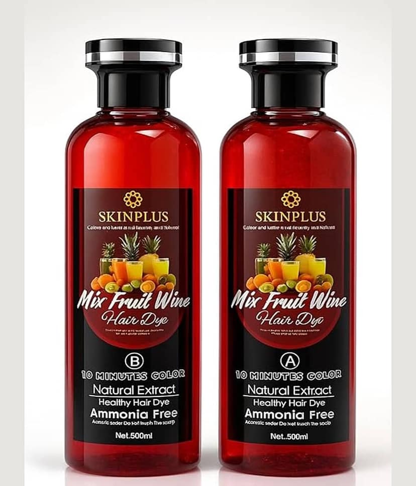 Adbeni Mix Fruits Wine Paraben Free Permanent Hair Color 1000 mL Black view 2