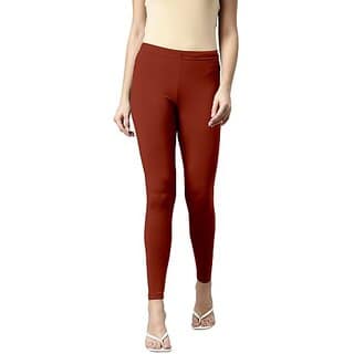 SHE PURE LUXURY WEAR Ankle Length Ethnic Wear Legging (Brown, Solid)