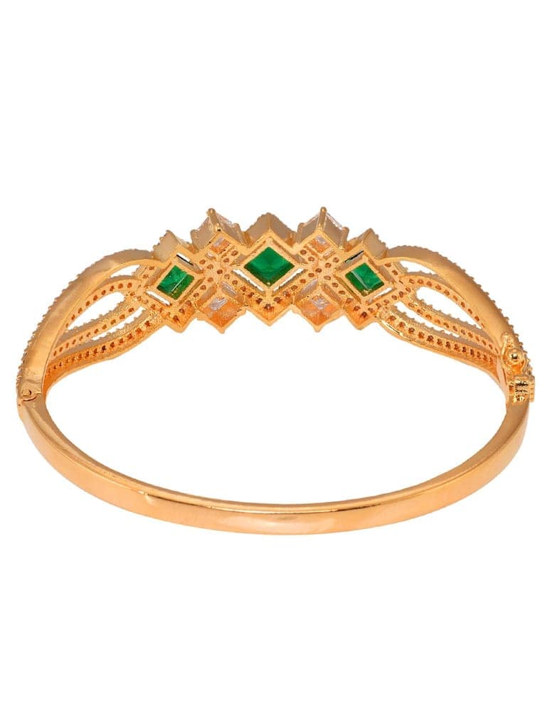 Gold plated Green AD studded handcrafted designer Bracelet for Women & Girls view 8